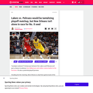 A complete backup of www.sportingnews.com/us/nba/news/lakers-pelicans-playoff-matchup-new-orleans-race-8-seed/1ssnhojsrjy4v1hp5z