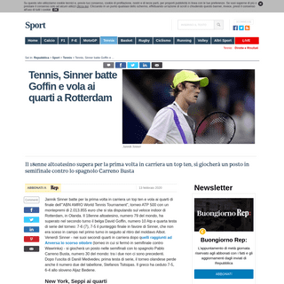 A complete backup of www.repubblica.it/sport/tennis/2020/02/13/news/sinner_ai_quarti_a_rotterdam-248495564/
