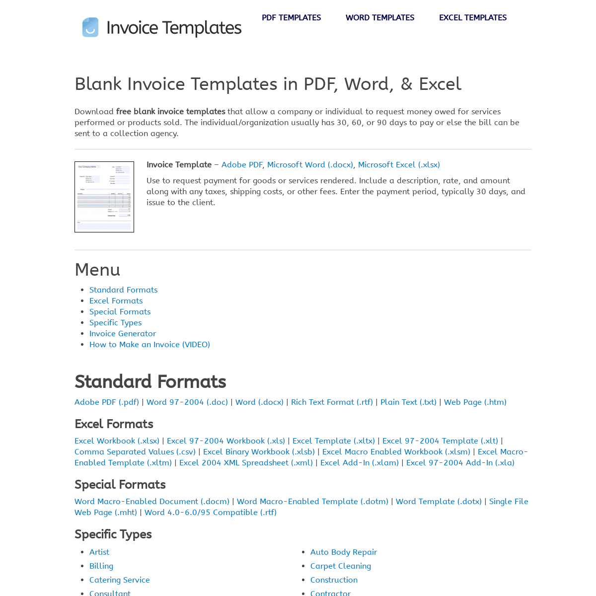 A complete backup of invoicetemplates.com