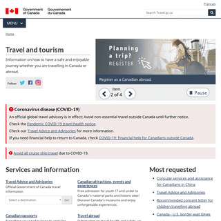 A complete backup of travel.gc.ca