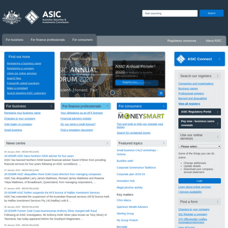 A complete backup of asic.gov.au