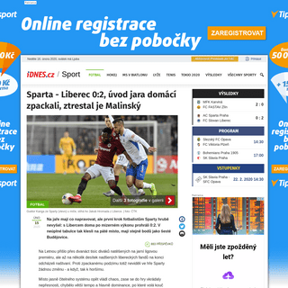 A complete backup of www.idnes.cz/fotbal/prvni-liga/sparta-slovan-liberec-21-kolo-fortuna-liga.A200214_133017_fotbal_jic