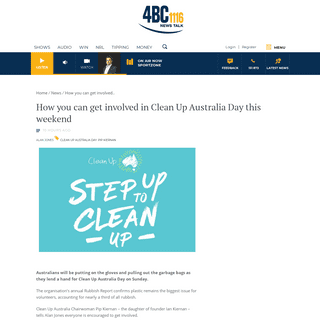 A complete backup of www.4bc.com.au/how-you-can-get-involved-in-clean-up-australia-day-this-weekend/