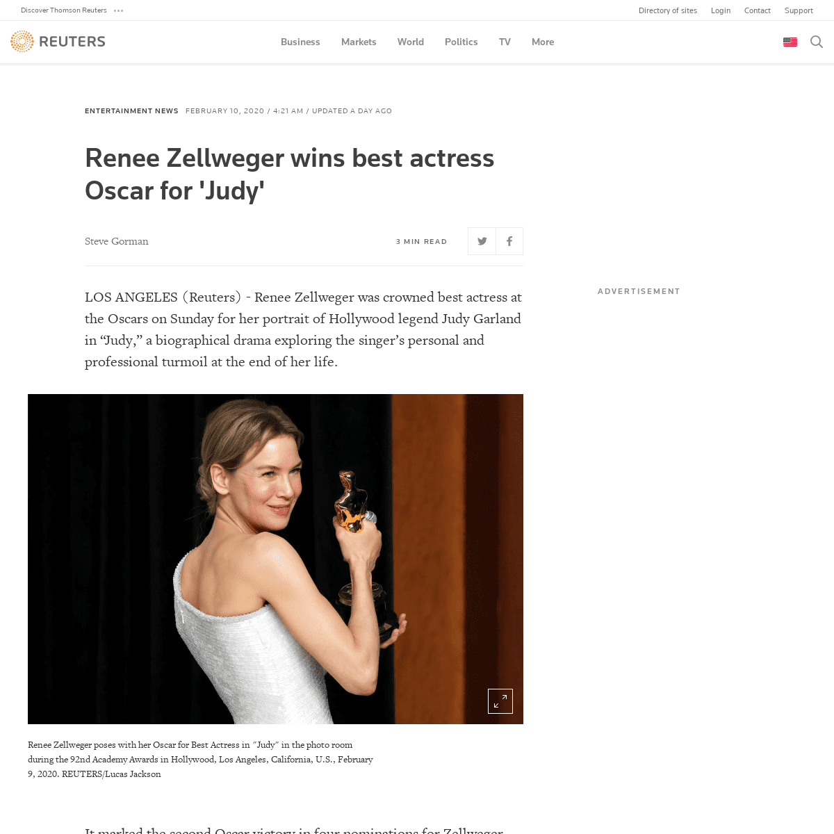 A complete backup of www.reuters.com/article/us-awards-oscars-actress/renee-zellweger-wins-best-actress-oscar-for-judy-idUSKBN20