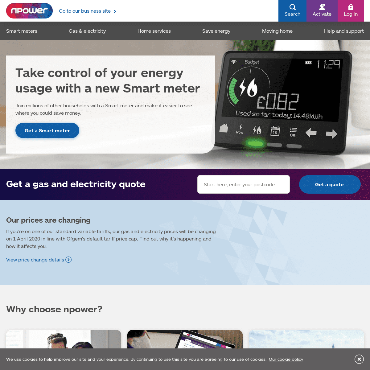 A complete backup of npower.com