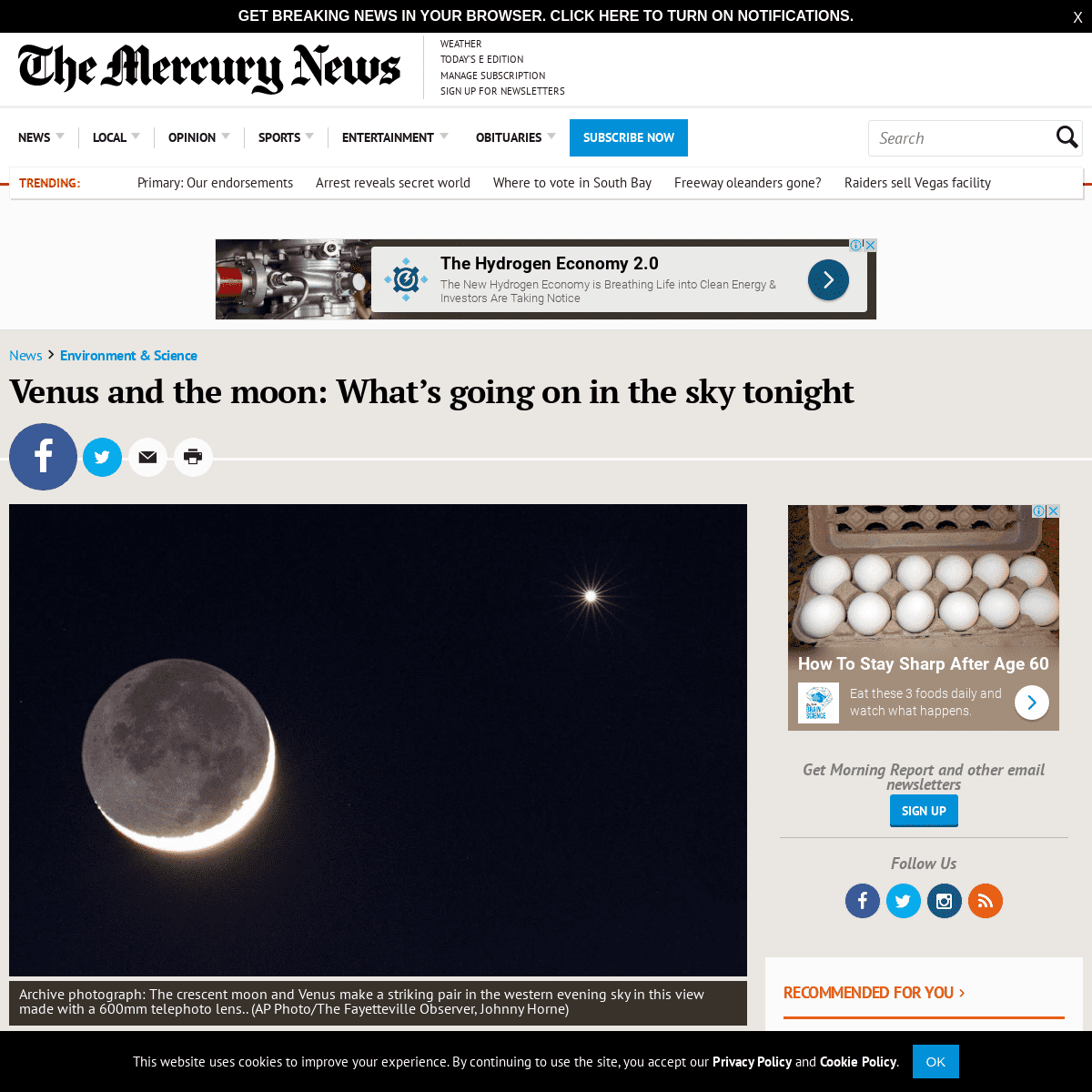 A complete backup of www.mercurynews.com/venus-and-the-moon-whats-going-on-in-the-sky-tonight
