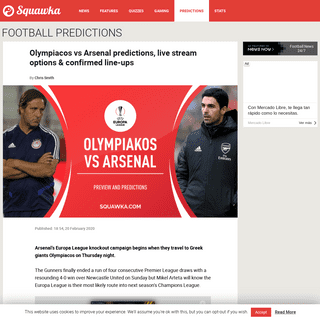 A complete backup of www.squawka.com/en/olympiakos-arsenal-predictions-team-news-live-stream-europa-league/