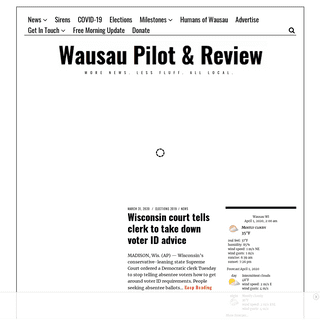 A complete backup of wausaupilotandreview.com