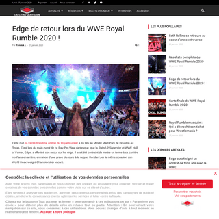 A complete backup of caq.fr/blog/2020/01/27/edge-de-retour-lors-du-wwe-royal-rumble-2020/