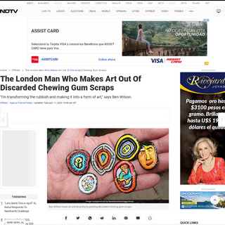 A complete backup of www.ndtv.com/offbeat/the-london-man-who-makes-art-out-of-discarded-chewing-gum-2178248