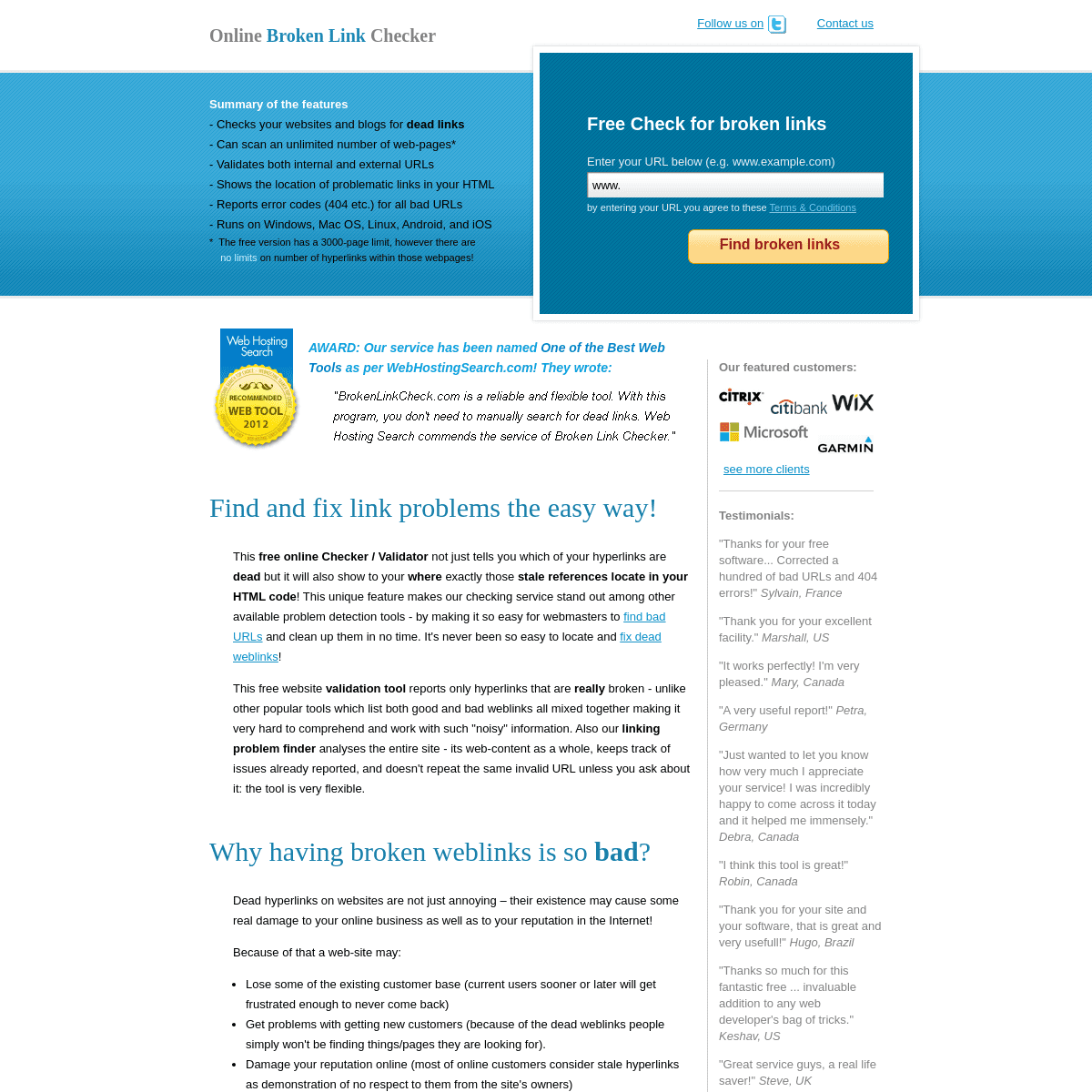 A complete backup of brokenlinkcheck.com