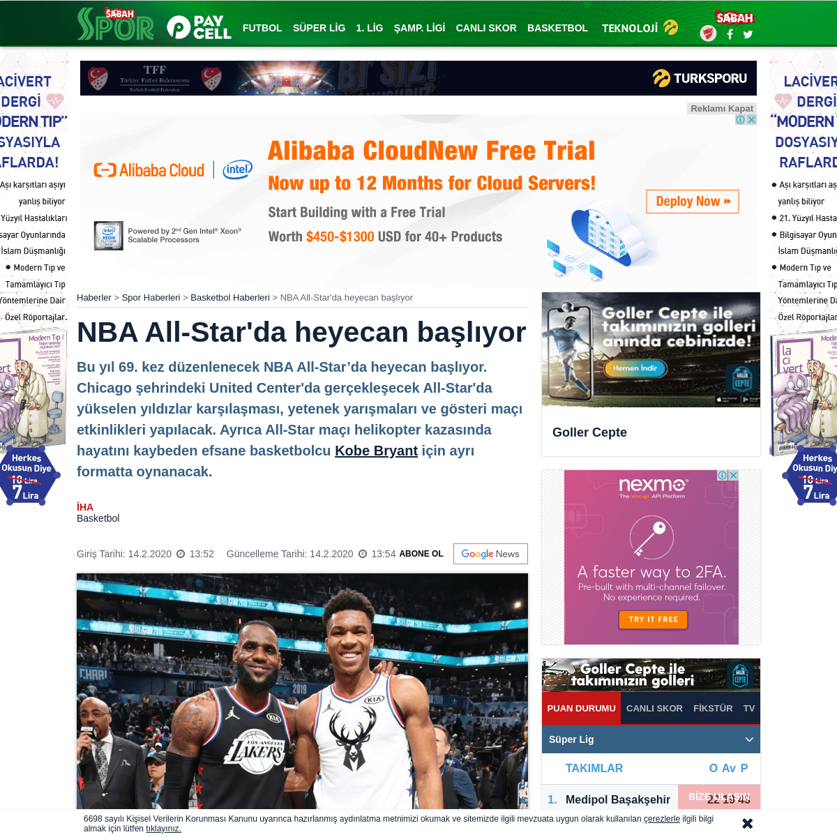 A complete backup of www.sabah.com.tr/spor/basketbol/2020/02/14/nba-all-starda-heyecani-basliyor