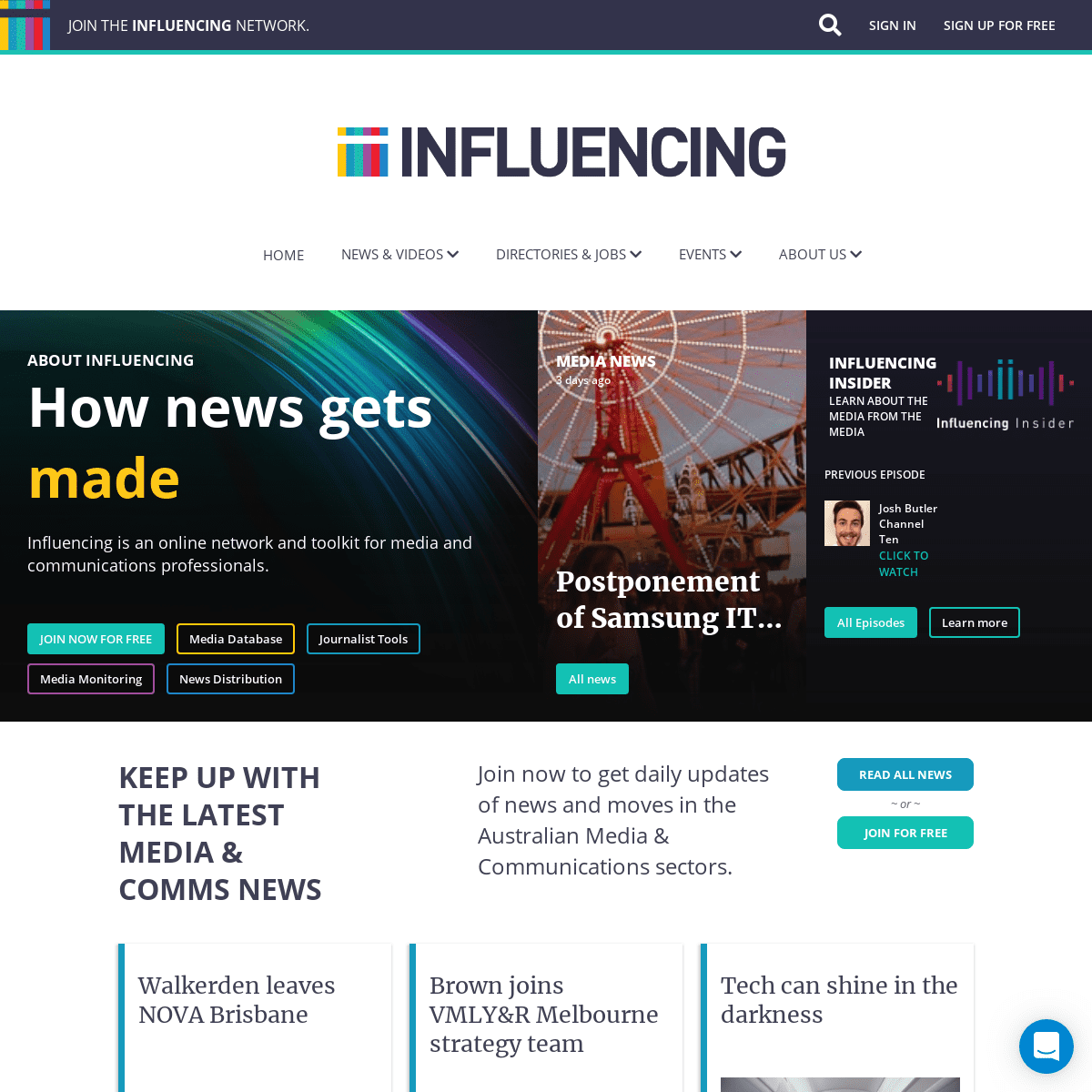 A complete backup of influencing.com
