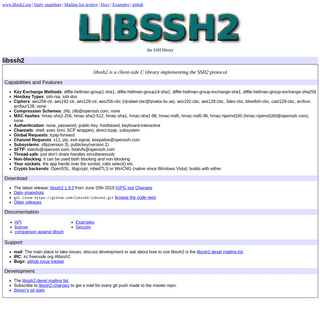 A complete backup of libssh2.org