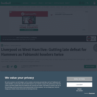 A complete backup of www.football.london/west-ham-united-fc/liverpool-west-ham-live-updates-17805508