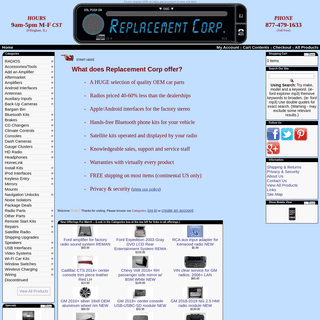 A complete backup of replacementradios.com