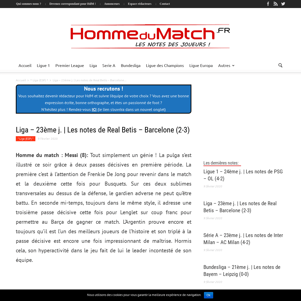 A complete backup of www.hommedumatch.fr/articles/espagne/liga-23eme-j-les-notes-de-real-betis-barcelone-2-3_2432784