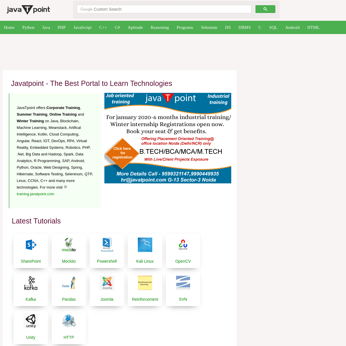 A complete backup of javatpoint.com