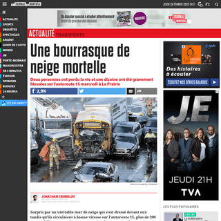 A complete backup of www.journaldemontreal.com/2020/02/19/carambolage-autoroute-15