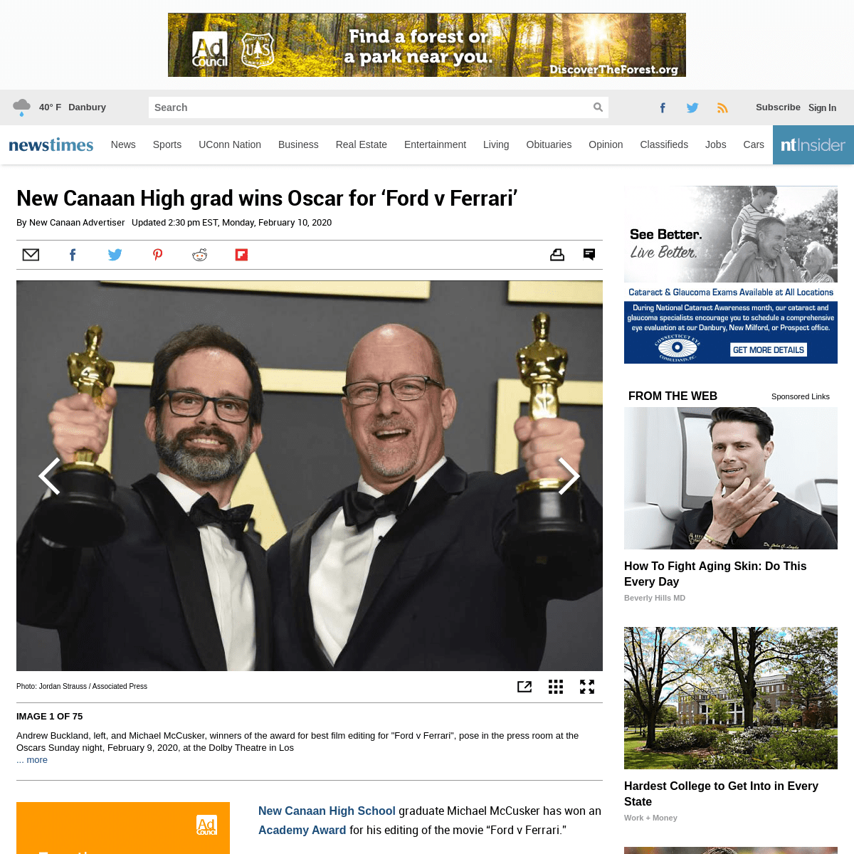 A complete backup of www.newstimes.com/news/article/New-Canaan-High-grad-wins-Oscar-for-Ford-v-15044711.php