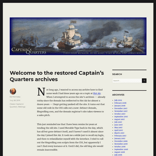 A complete backup of captainsquartersblog.com