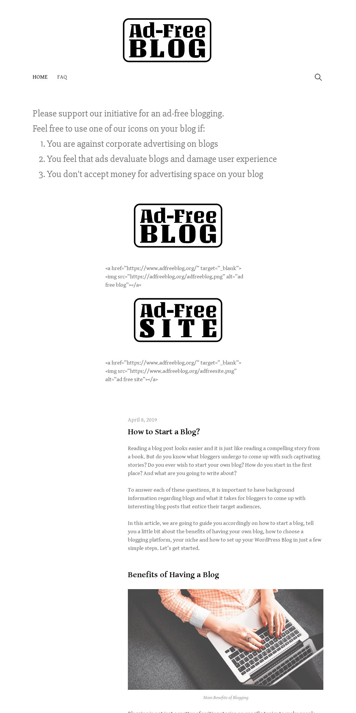 A complete backup of adfreeblog.org