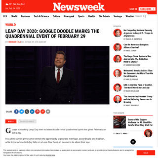 A complete backup of www.newsweek.com/google-doodle-leap-year-february-29-calendar-1489825