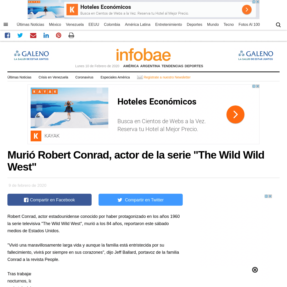 A complete backup of www.infobae.com/america/agencias/2020/02/09/muere-robert-conrad-actor-de-la-teleserie-the-wild-wild-west-se