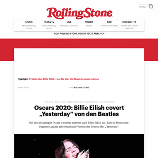 A complete backup of www.rollingstone.de/oscars-2020-billie-eilish-covert-yesterday-von-den-beatles-1903663/