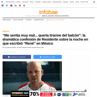 A complete backup of www.infobae.com/america/mexico/2020/02/29/me-sentia-muy-mal-queria-tirarme-del-balcon-la-dramatica-confesio
