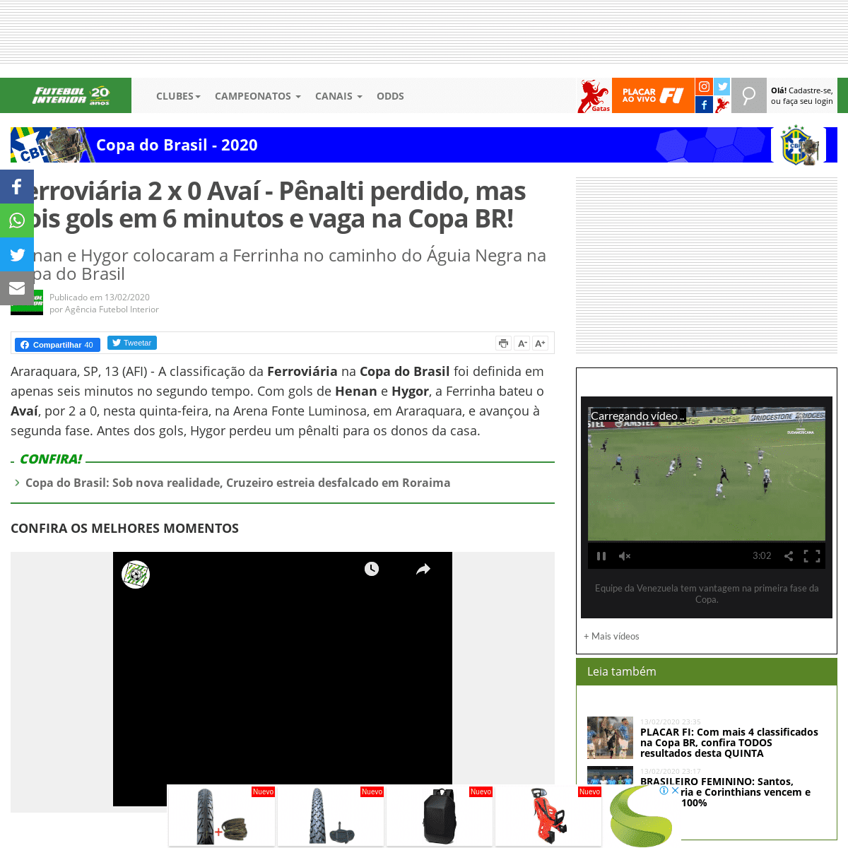 A complete backup of www.futebolinterior.com.br/futebol/Copa-do-Brasil/Unica/2020/noticias/2020-02/ferroviaria-2-x-0-avai-dois-g
