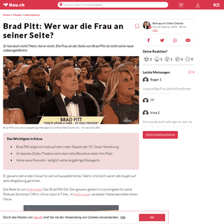 A complete backup of www.nau.ch/people/welt/brad-pitt-wer-war-die-frau-an-seiner-seite-65659716