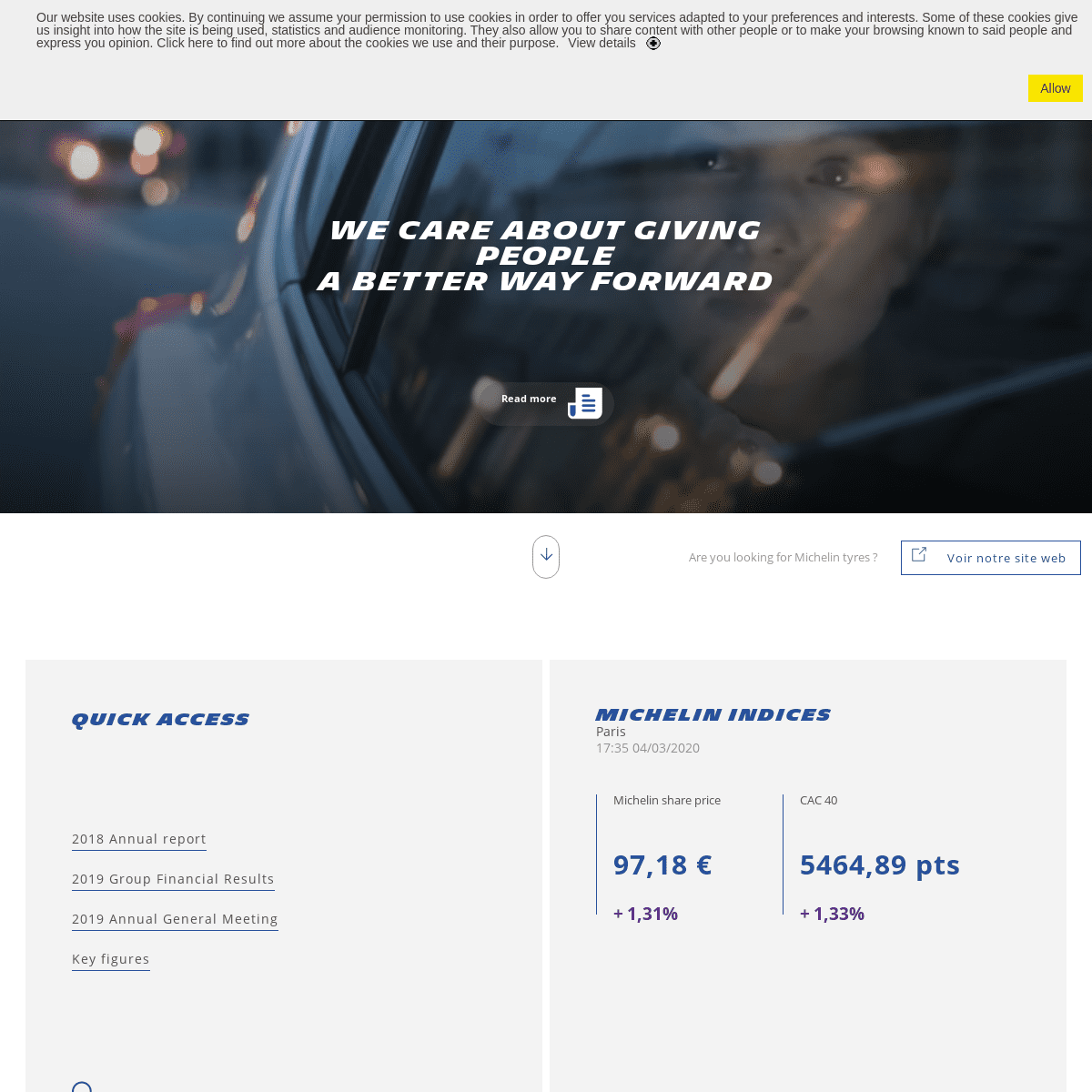 A complete backup of michelin.com