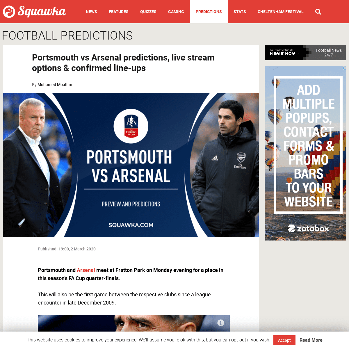 A complete backup of www.squawka.com/en/portsmouth-arsenal-predictions-team-news-live-stream-fa-cup/