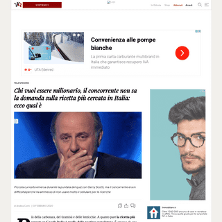 A complete backup of www.ilfattoquotidiano.it/2020/02/13/chi-vuol-essere-milionario-il-concorrente-non-sa-la-domanda-sulla-ricet