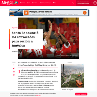 A complete backup of www.alertabogota.com/noticias/deportes/santa-fe-anuncio-los-convocados-para-recibir-america