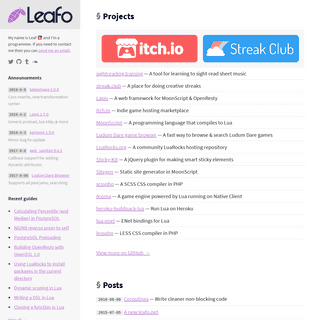 A complete backup of leafo.net