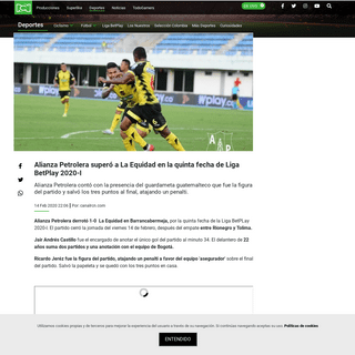 A complete backup of deportes.canalrcn.com/futbol/liga-betplay/alianza-petrolera-supero-la-equidad-en-la-quinta-fecha-de-liga-be