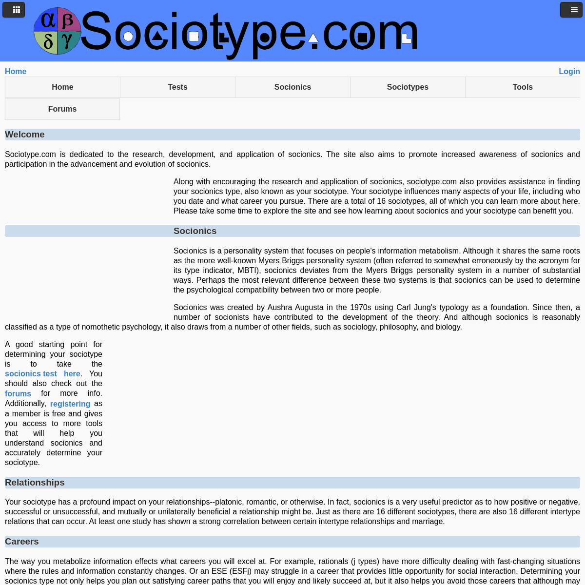 A complete backup of sociotype.com