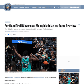 A complete backup of www.grizzlybearblues.com/2020/2/12/21131573/portland-trail-blazers-vs-memphis-grizzlies-game-preview-nba-in