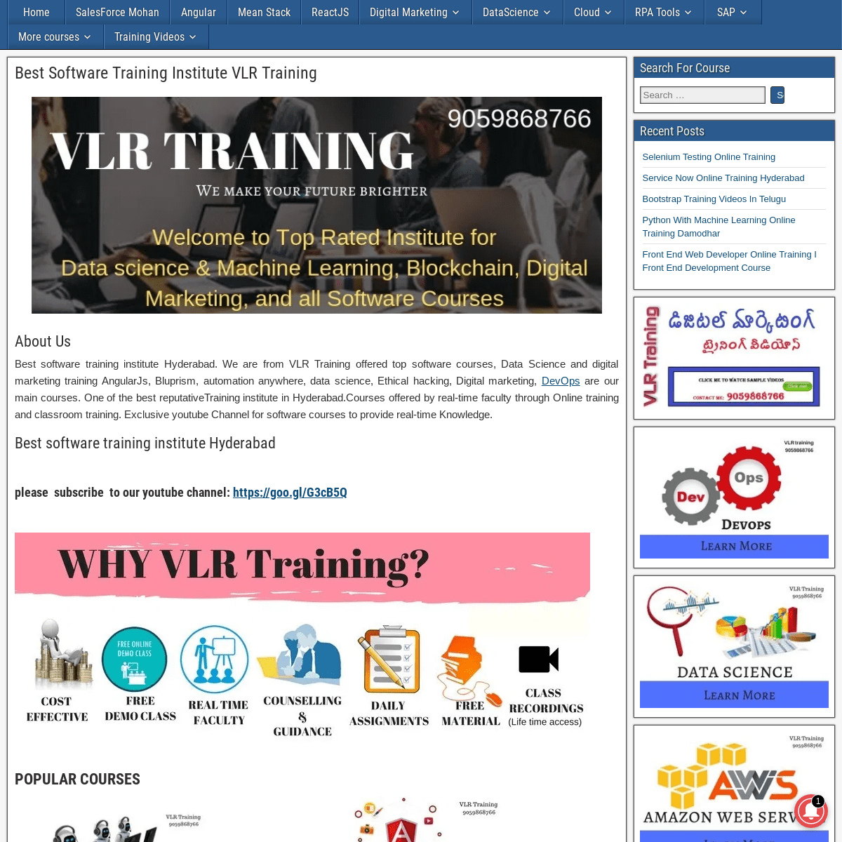 A complete backup of vlrtraining.in