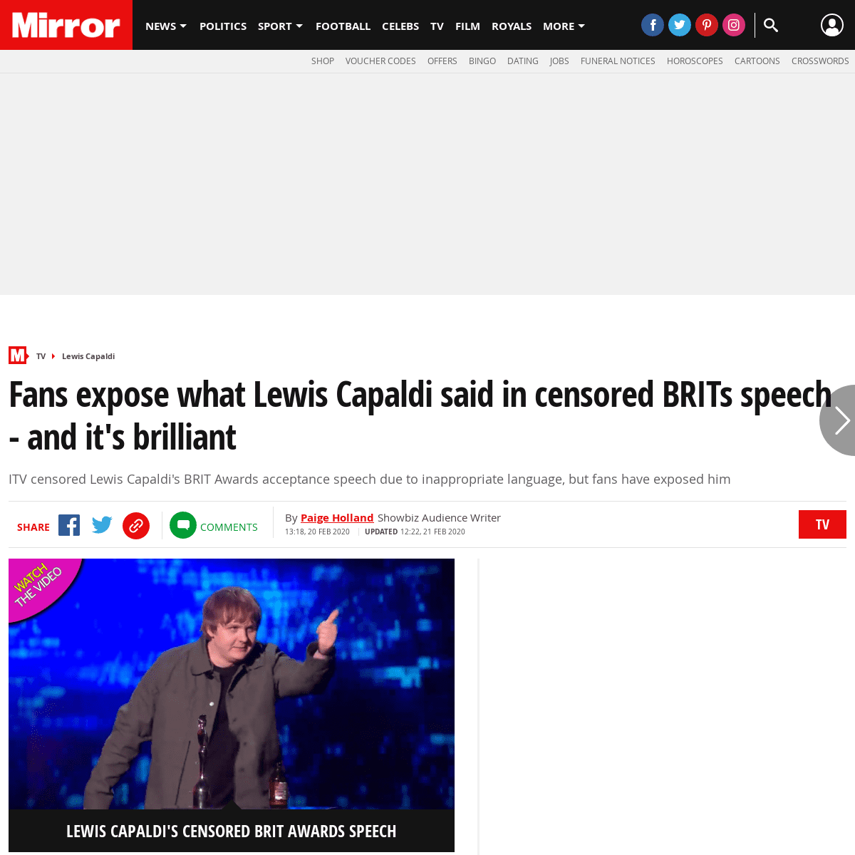 A complete backup of www.mirror.co.uk/tv/fans-expose-what-lewis-capaldi-21536906