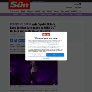 A complete backup of www.thesun.co.uk/tvandshowbiz/10995290/lewis-capaldi-tickets-2020/