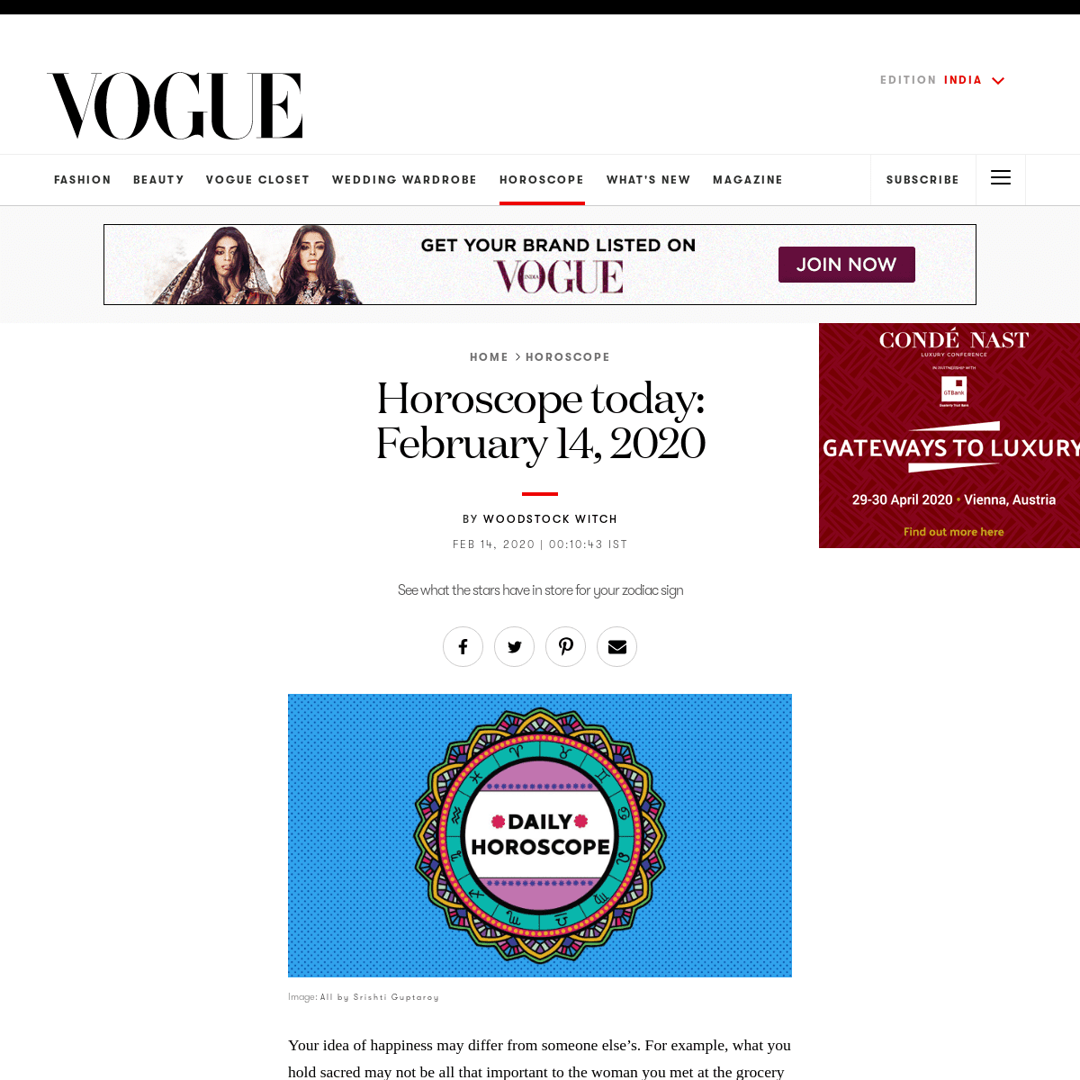 A complete backup of www.vogue.in/horoscope/collection/daily-horoscope-today-14-02-2020-zodiac-signs/