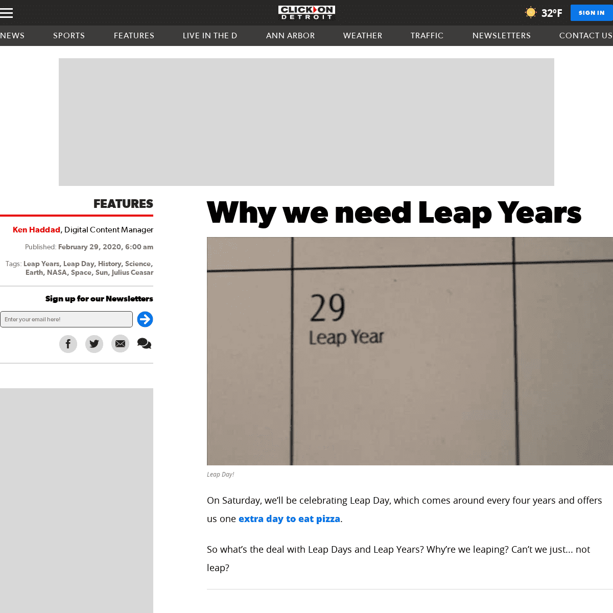 A complete backup of www.clickondetroit.com/features/2020/02/29/why-we-need-leap-years/