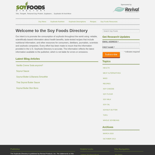 A complete backup of soyfoods.com