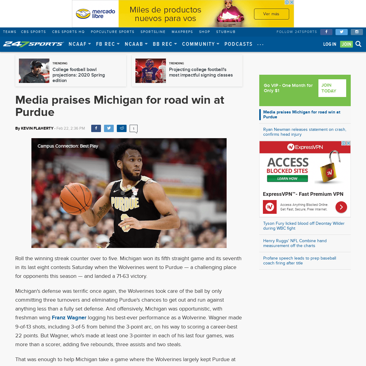 A complete backup of 247sports.com/LongFormArticle/Michigan-basketball-Purdue-media-reaction-144137418/