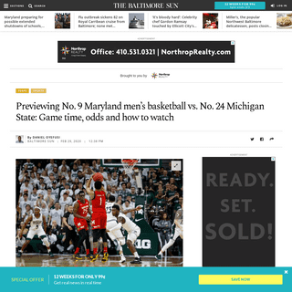 A complete backup of www.baltimoresun.com/sports/terps/bs-sp-maryland-mens-basketball-michigan-state-game-time-odds-how-watch-20