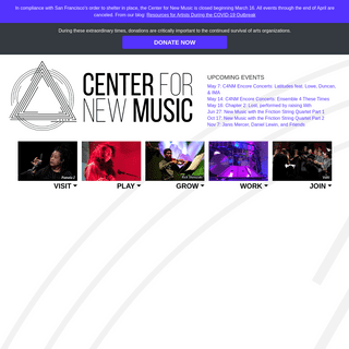 A complete backup of centerfornewmusic.com