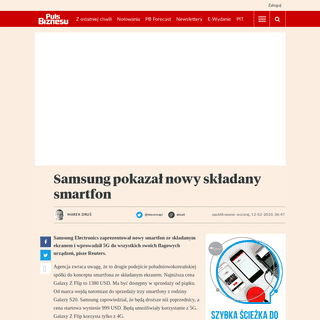 A complete backup of www.pb.pl/samsung-pokazal-nowy-skladany-smartfon-982182